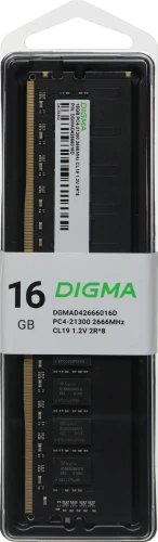 Память DDR4 16Gb 2666MHz Digma DGMAD42666016D RTL PC4-21300 CL19 DIMM 288-pin 1.2В dual rank Ret