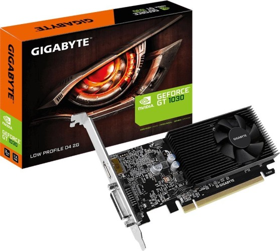Видеокарта Gigabyte PCI-E 3.0 GV-N1030D4-2GL NVIDIA GeForce GT 1030 2Gb 64bit DDR4 1177/2100 DVIx1 HDMIx1 HDCP Ret low profile