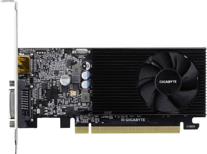 Видеокарта Gigabyte PCI-E 3.0 GV-N1030D4-2GL NVIDIA GeForce GT 1030 2Gb 64bit DDR4 1177/2100 DVIx1 HDMIx1 HDCP Ret low profile