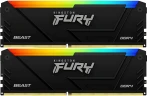 Память DDR4 2x8GB 3200MHz Kingston KF432C16BB2AK2/16 Fury Beast RGB RTL Gaming PC4-25600 CL16 DIMM 288-pin 1.35В kit dual rank с радиатором Ret