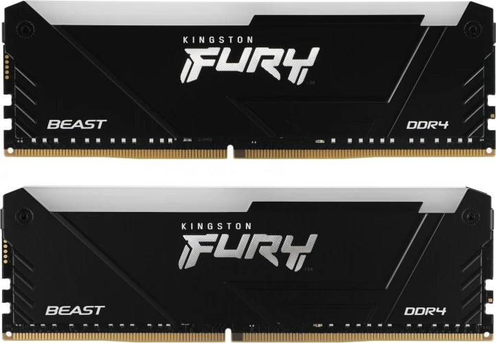 Память DDR4 2x8GB 3200MHz Kingston KF432C16BB2AK2/16 Fury Beast RGB RTL Gaming PC4-25600 CL16 DIMM 288-pin 1.35В kit dual rank с радиатором Ret