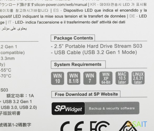 Жесткий диск Silicon Power USB 3.0 1Tb SP010TBPHDS03S3K S03 Stream 2.5" черный