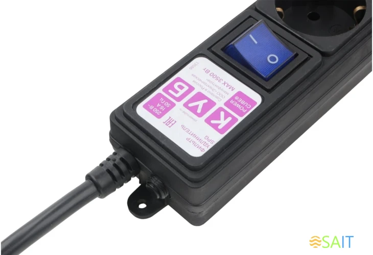 Сетевой фильтр Powercube SPG6-B2 5м (6 розеток) черный (коробка)