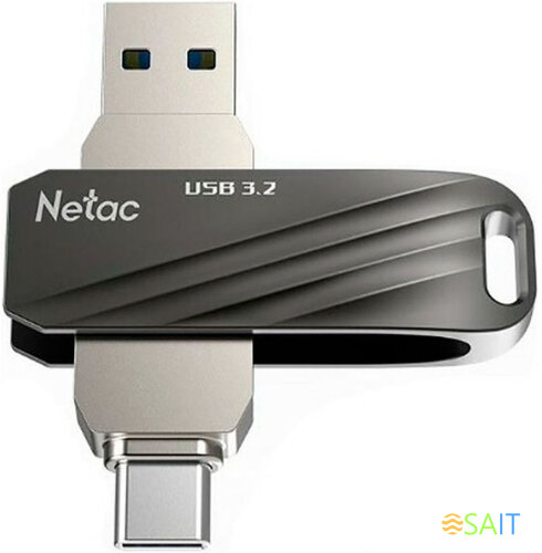 Флеш Диск Netac 128GB US1 NT03US11C-128G-32BK USB3.0 черный/серебристый