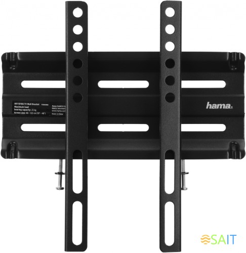 Кронштейн для телевизора Hama H-118106 черный 19"-48" макс.25кг настенный фиксированный