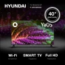 Телевизор LED Hyundai 40" H-LED40BS5003 Яндекс.ТВ Frameless черный FULL HD 60Hz DVB-T DVB-T2 DVB-C DVB-S DVB-S2 USB WiFi Smart TV