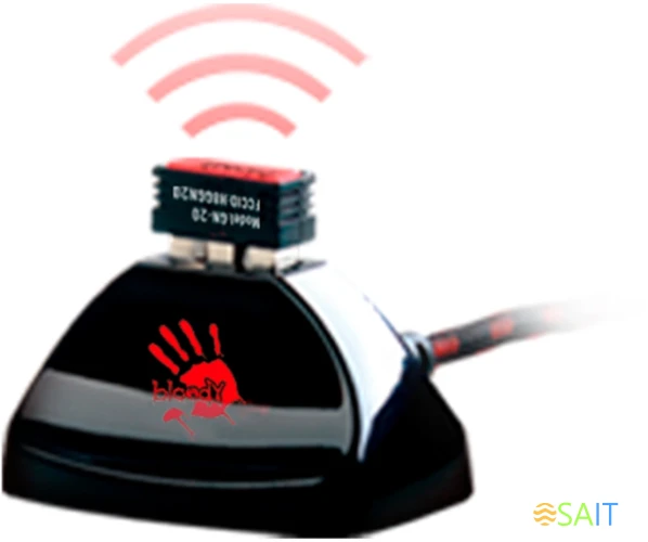 Мышь A4Tech Bloody R90 Plus черный оптическая 5000dpi беспров. USB 7but