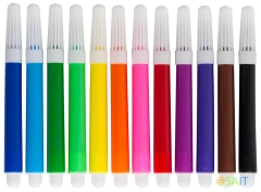 Фломастеры Silwerhof Веселые друзья 8мм 88мм круг. Вентилируемый 12цв. пакет с европодвесом