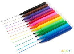 Фломастеры Silwerhof Веселые друзья 8мм 88мм круг. Вентилируемый 12цв. пакет с европодвесом