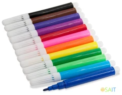 Фломастеры Silwerhof Веселые друзья 8мм 88мм круг. Вентилируемый 12цв. пакет с европодвесом