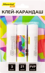 Клей-карандаш Silwerhof Daily 21гр ПВП блистер (упак.:3шт)