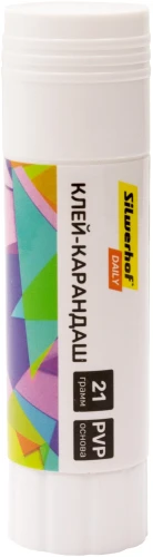 Клей-карандаш Silwerhof Daily 21гр ПВП блистер (упак.:3шт)
