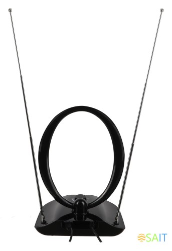 Антенна телевизионная Hyundai H-TAI400 15дБ активная черный каб.:1.85м