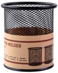 Подставка Deli E9172 для письменных принадлежностей черный металл сетка