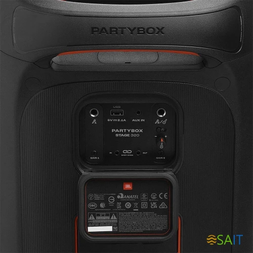 Минисистема Hi-Fi JBL Partybox Stage 320 черный 240Вт USB BT