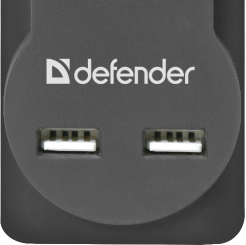 Сетевой фильтр Defender DFS 751 1,8 м, 5 розеток, 2xUSB, 2.1A Defender DFS 751 (1.8 м, 5 розеток)