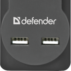 Сетевой фильтр Defender DFS 751 1,8 м, 5 розеток, 2xUSB, 2.1A Defender DFS 751 (1.8 м, 5 розеток)