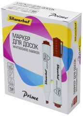 Маркер для досок Silwerhof Prime+ скошенный пиш. наконечник 2-5мм красный коробка