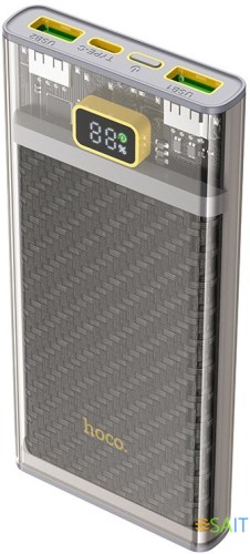 Мобильный аккумулятор Hoco J103 Discovery edition 10000mAh QC/PD 22.5W 5A 2xUSB-A/USB-C серый (J103 DISCOVERY EDITION GRAY)