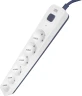 Сетевой фильтр Powercom SP-06W 5,0М 5.0м (6 розеток) белый/серый (коробка)