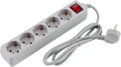 Сетевой фильтр PC Pet AP01006-1.8-G 1.8м (5 розеток) серый (пакет ПЭ)