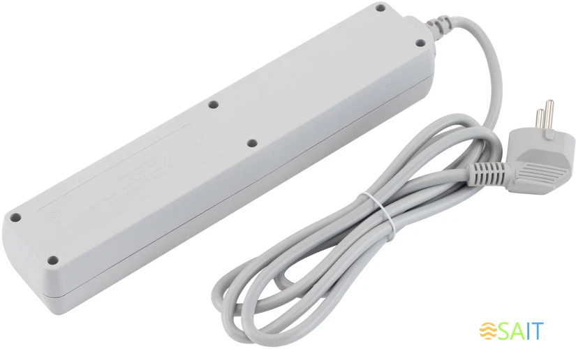 Сетевой фильтр PC Pet AP01006-1.8-G 1.8м (5 розеток) серый (пакет ПЭ)