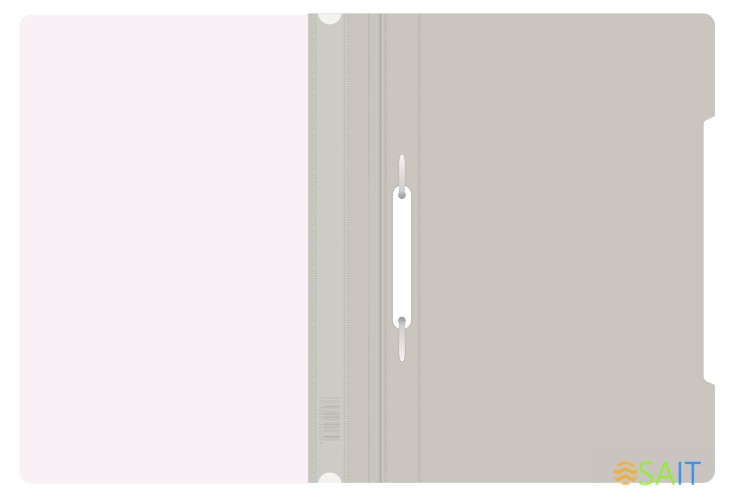 Папка-скоросшиватель Бюрократ Люкс -PSL20GREY A4 прозрач.верх.лист пластик серый 0.14/0.18