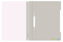 Папка-скоросшиватель Бюрократ Люкс -PSL20GREY A4 прозрач.верх.лист пластик серый 0.14/0.18