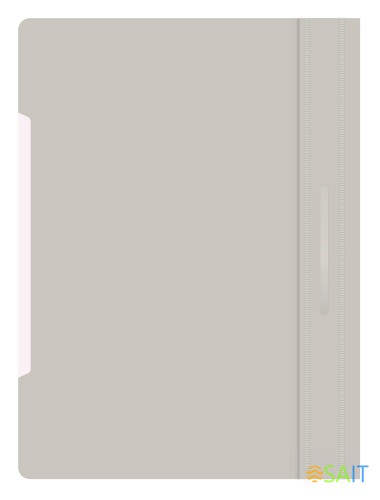 Папка-скоросшиватель Бюрократ Люкс -PSL20GREY A4 прозрач.верх.лист пластик серый 0.14/0.18