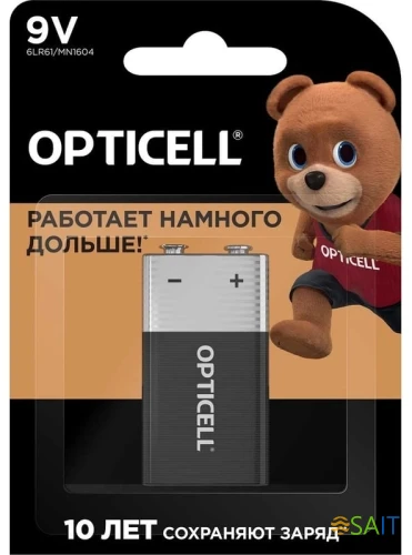 Батарея Opticell Basic 6LR61 9V (1шт) блистер
