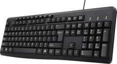 Клавиатура Оклик 305M черный USB Multimedia (1659987) кабель 1.6м