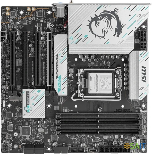 Материнская плата MSI B860M GAMING PLUS WIFI Soc-1851 Intel B860 4xDDR5 mATX AC`97 8ch(7.1) 5Gigabit RAID+HDMI+DP