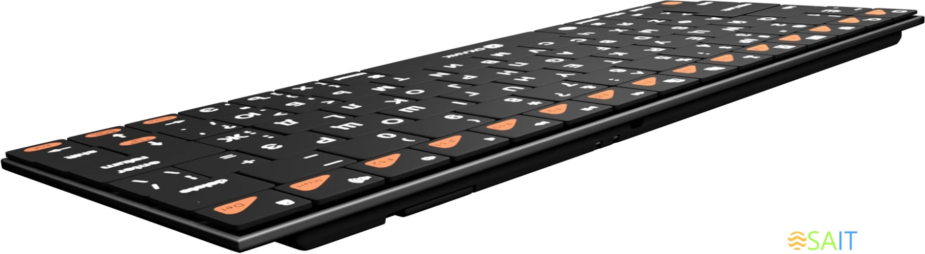 Клавиатура Оклик 840S черный USB беспроводная BT slim (754787)