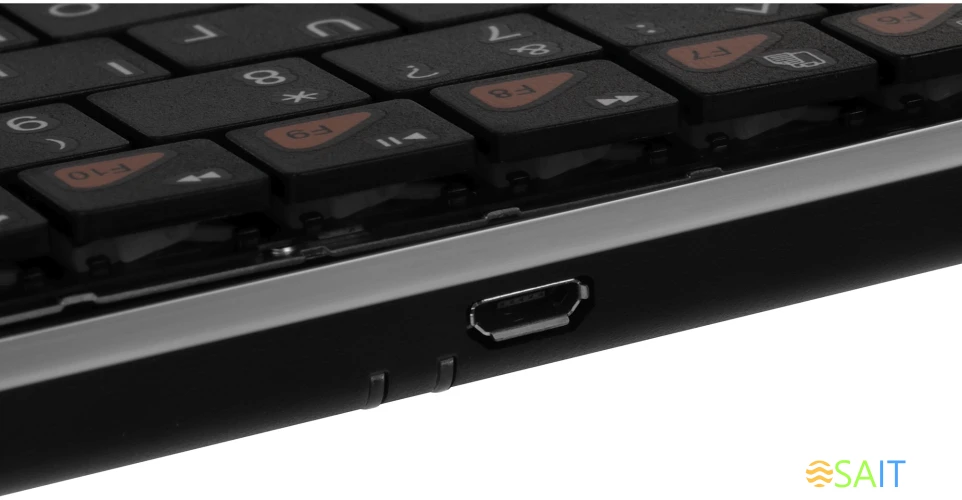 Клавиатура Оклик 840S черный USB беспроводная BT slim (754787)