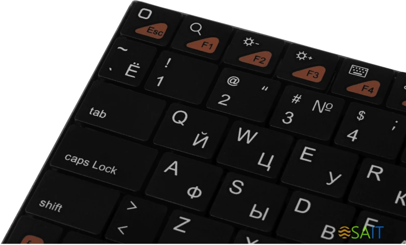 Клавиатура Оклик 840S черный USB беспроводная BT slim (754787)