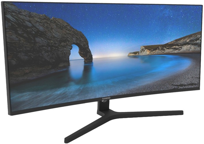 Монитор SunWind 34" SM-34QV401 черный VA LED 1ms 21:9 HDMI матовая 300cd 178гр/178гр 3440x1440 165Hz G-Sync DP WQ 5.6кг