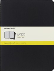 Блокнот Moleskine CAHIER JOURNAL QP322 XLarge 190х250мм обложка картон 120стр. клетка черный (3шт)