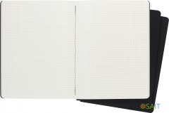 Блокнот Moleskine CAHIER JOURNAL QP322 XLarge 190х250мм обложка картон 120стр. клетка черный (3шт)