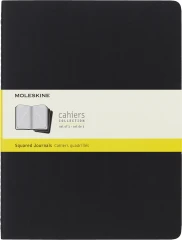 Блокнот Moleskine CAHIER JOURNAL QP322 XLarge 190х250мм обложка картон 120стр. клетка черный (3шт)