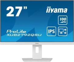 Монитор Iiyama 27" ProLite XUB2792QSU-W6 белый IPS LED 0.4ms 16:9 HDMI M/M матовая HAS Piv 250cd 178гр/178гр 2560x1440 100Hz DP Quad HD 2K (1440p) USB 6.1кг
