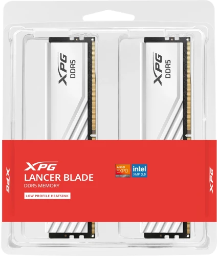 Память DDR5 2x16GB 6400MHz A-Data AX5U6400C3216G-DTLABWH XPG Lancer Blade RTL Gaming PC5-51200 CL32 DIMM ECC 288-pin 1.4В kit dual rank с радиатором Ret