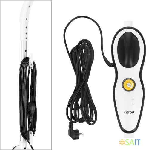 Швабра паровая Kitfort КТ-1045 1500Вт белый/черный
