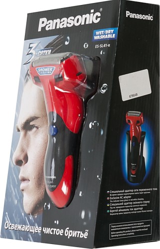 Бритва сетчатая Panasonic ES-SL41R520 реж.эл.:3 питан.:аккум. красный/черный