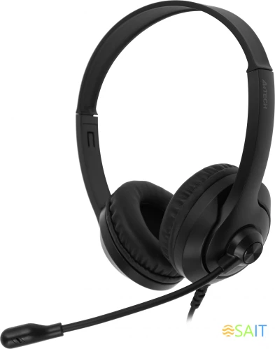 Наушники с микрофоном A4Tech Fstyler FH100 черный 2м накладные оголовье (FH100 (STONE BLACK))