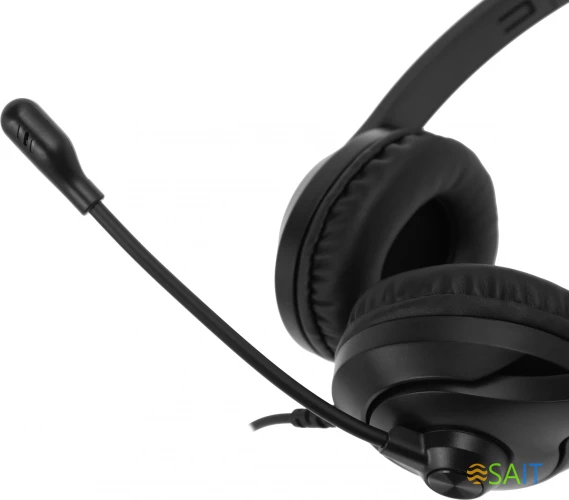 Наушники с микрофоном A4Tech Fstyler FH100 черный 2м накладные оголовье (FH100 (STONE BLACK))