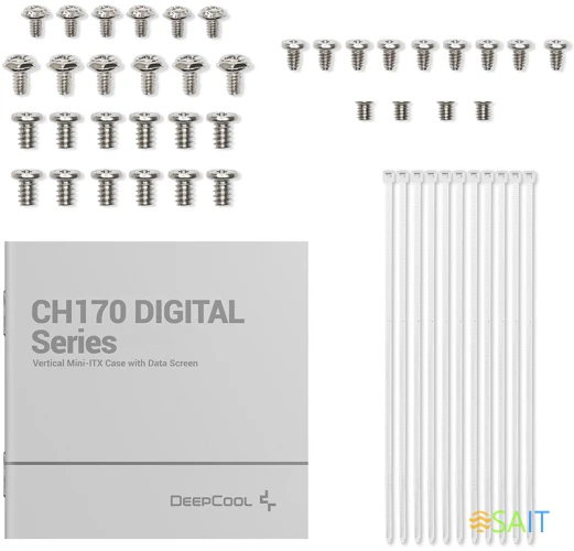 Корпус Deepcool CH170 Digital белый без БП miniITX 6x120mm 2xUSB3.0 audio bott PSU