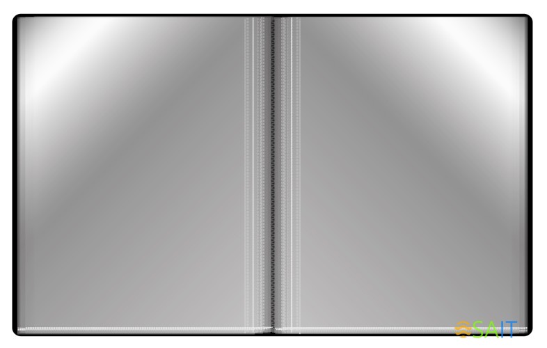 Папка с 100 прозр.вклад. Бюрократ -BPVN100BLCK A4 пластик 0.8мм торц.карм с бум. встав черный