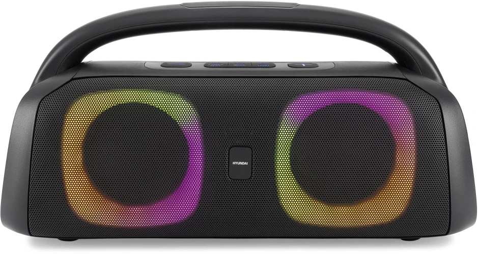 Колонка порт. Hyundai H-PS1027 черный 80W 2.0 BT 10м 3600mAh