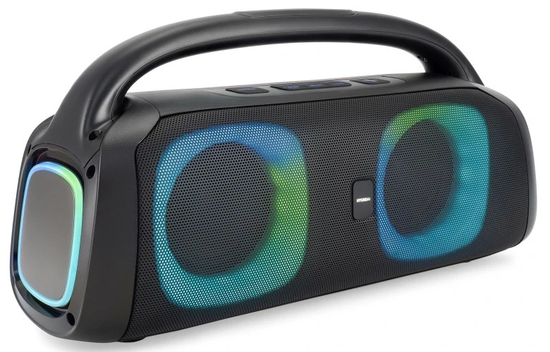 Колонка порт. Hyundai H-PS1027 черный 80W 2.0 BT 10м 3600mAh