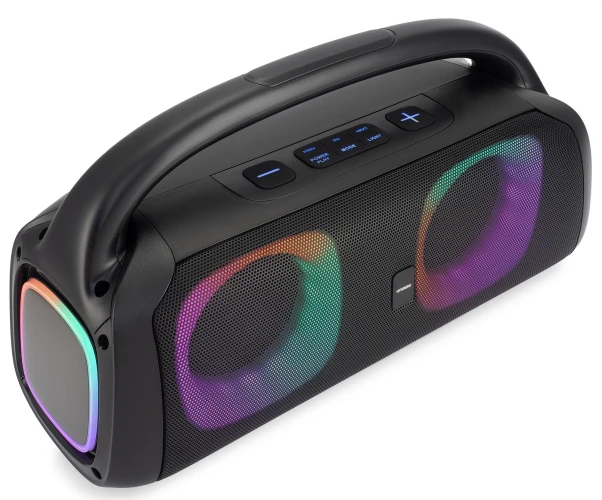 Колонка порт. Hyundai H-PS1027 черный 80W 2.0 BT 10м 3600mAh